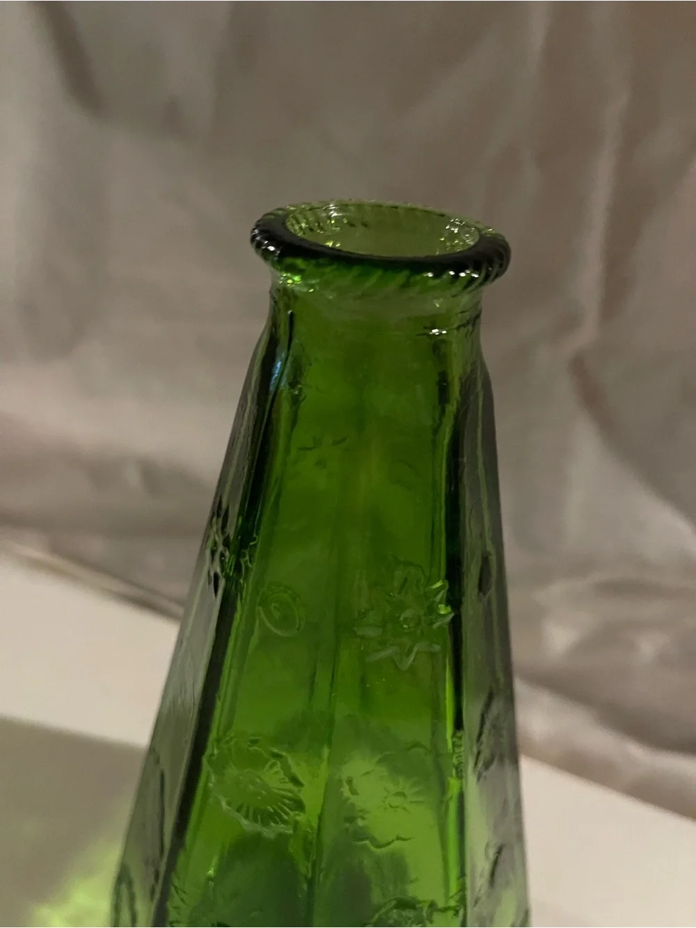 Wheaton green glass vase